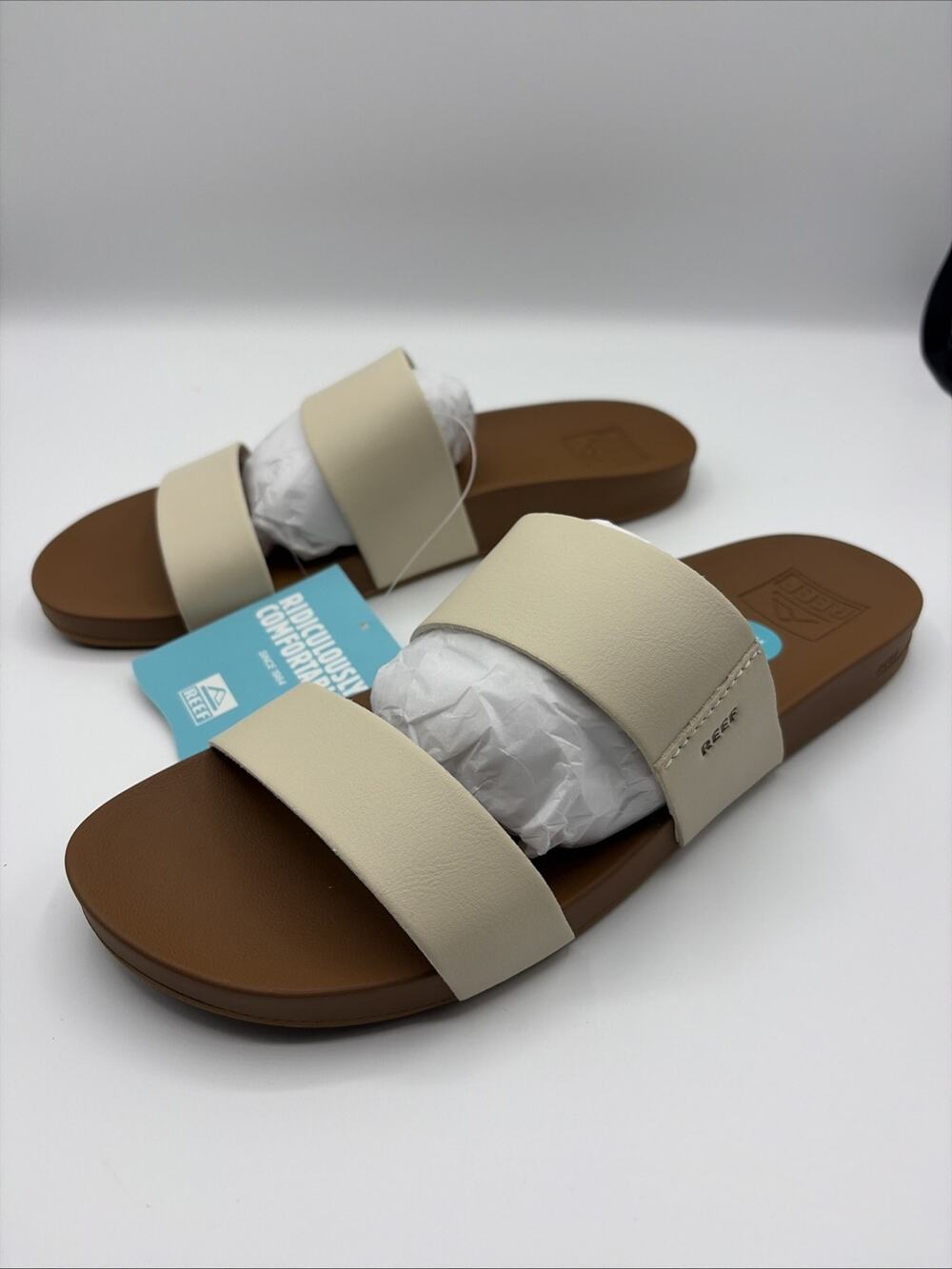 Reef Cushion Vista Women’s Sandals Beige Top CJ2695 Sz US9 NWT